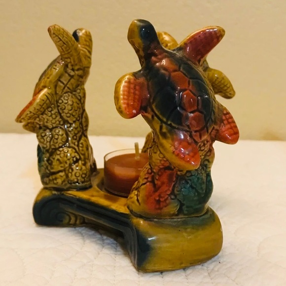 Ceramic SEA TURTLE Tea Candle Holder - Picture 3 of 8